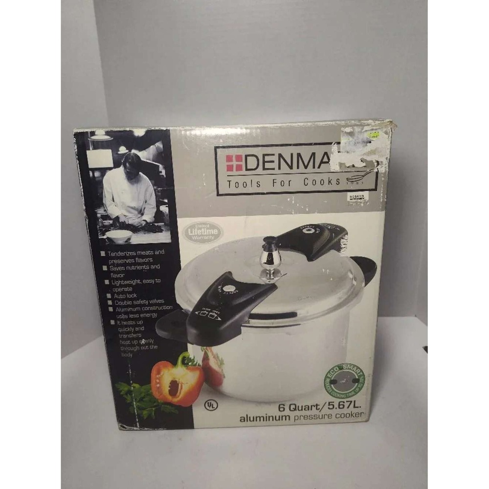 Denmark Pressure Cooker 6 Qt Silver Aluminum TTU-I9532